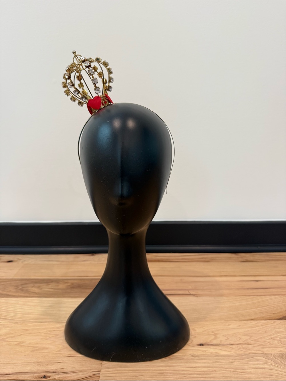 Queen of Hearts Crown Headband | Rhinestone Gold Alice in Wonderland Costume